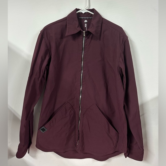 Outlier NYC Experiment 394 Strongtwill Zipshirt Jacket Red Burgundy Made In USA